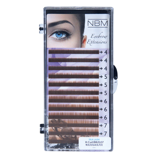 Eyebrow Lashes Flat-Curl 0,07 Mix light brown ABVE